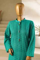 Second Olive green Irish cotton co-ord set with embroidered pocket and net sleeves by Zananii from the Laaj Collection.